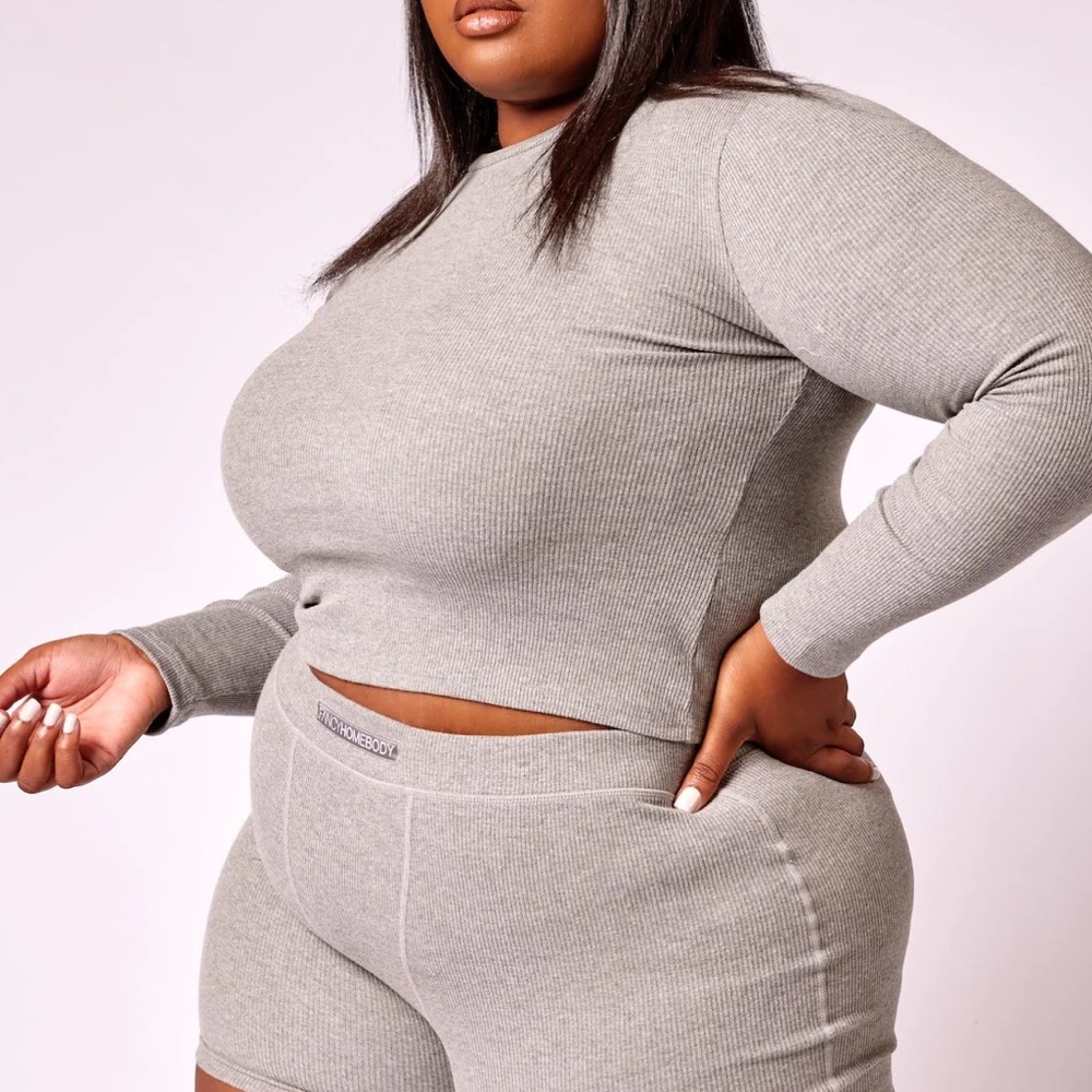Fancy Homebody | NEW WITH TAG | Cotton Ribbed Long Sleeve Tee (top only)